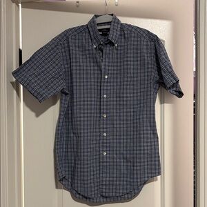 Brooks Brothers Navy Plaid Button Down Shirt